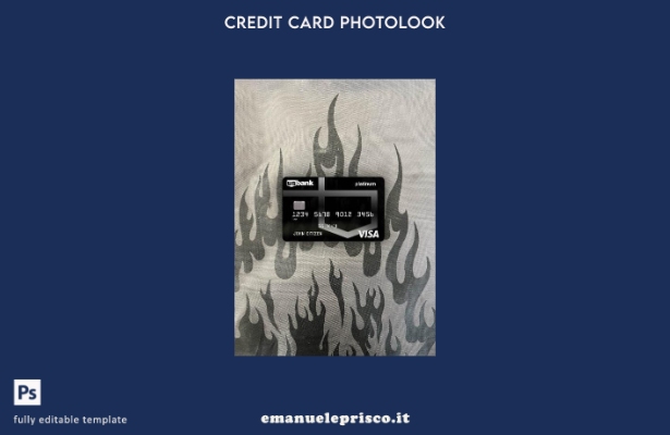 stile verificato USA Modello frontale con photolook in platino per carta Visa US
